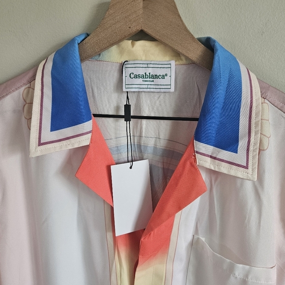 DHGATE Casablanca Vacation Button Down Short Sleeve Top NWT - Picture 5 of 13